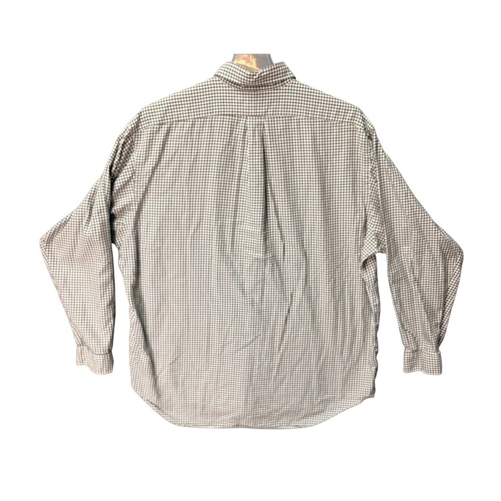 VTG Ralph Lauren Blake 90s Cotton Green Brown Gingham Button Down Shirt XL - Picture 2 of 7